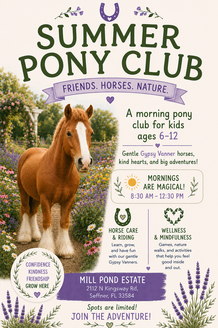 Summer Pony Club: July/August Dates