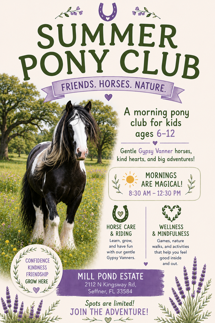 Summer Pony Club: July/August Dates