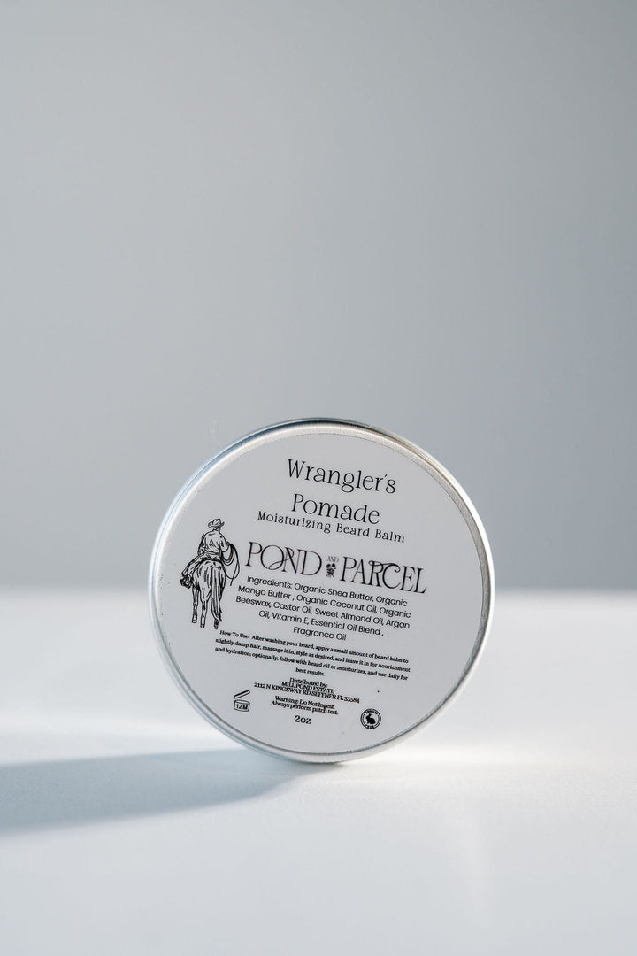 A round metal tin of Wrangler's Pond's Parcel Pomade.